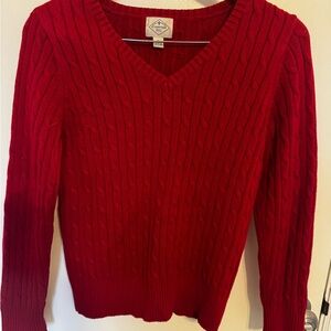 St. John's Bay Cherry V-Neck Sweater